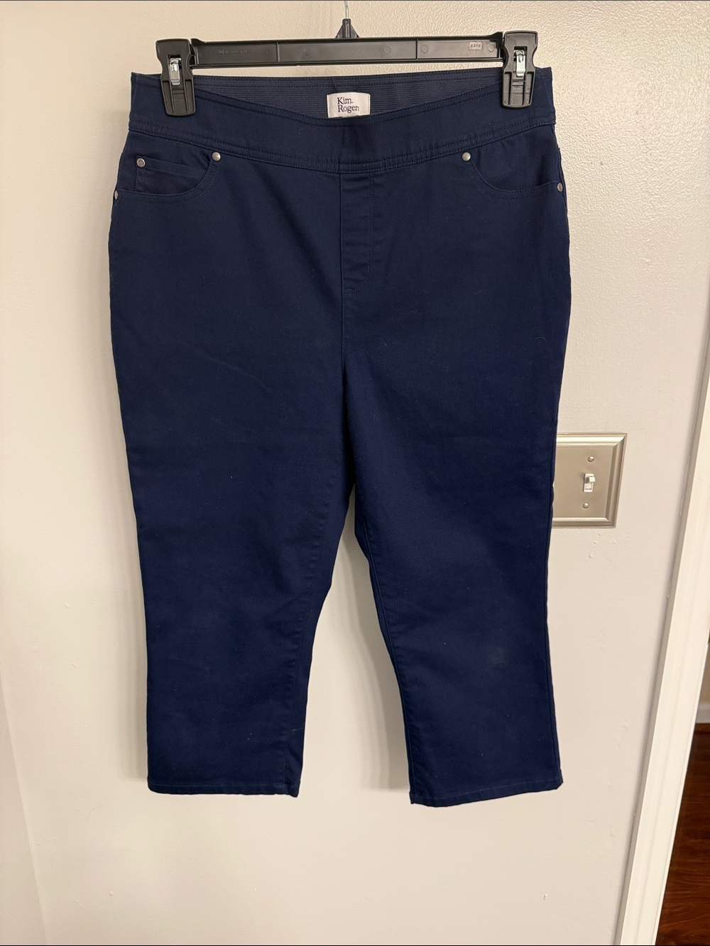 Kim Rogers Dark Navy Pull-On Capri Pants